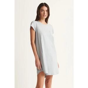 SKIN ORGANIC Women's Skin Carissa Sleep Shirt Size 2 Light Heather Grey NWT